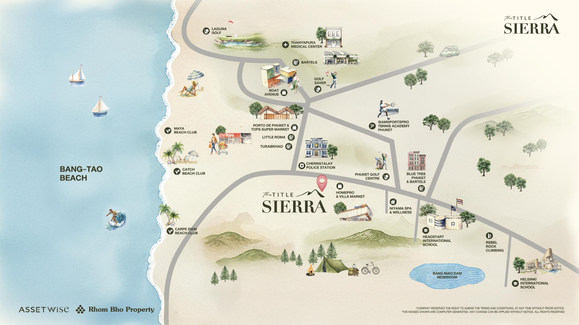 The Title Sierra location map